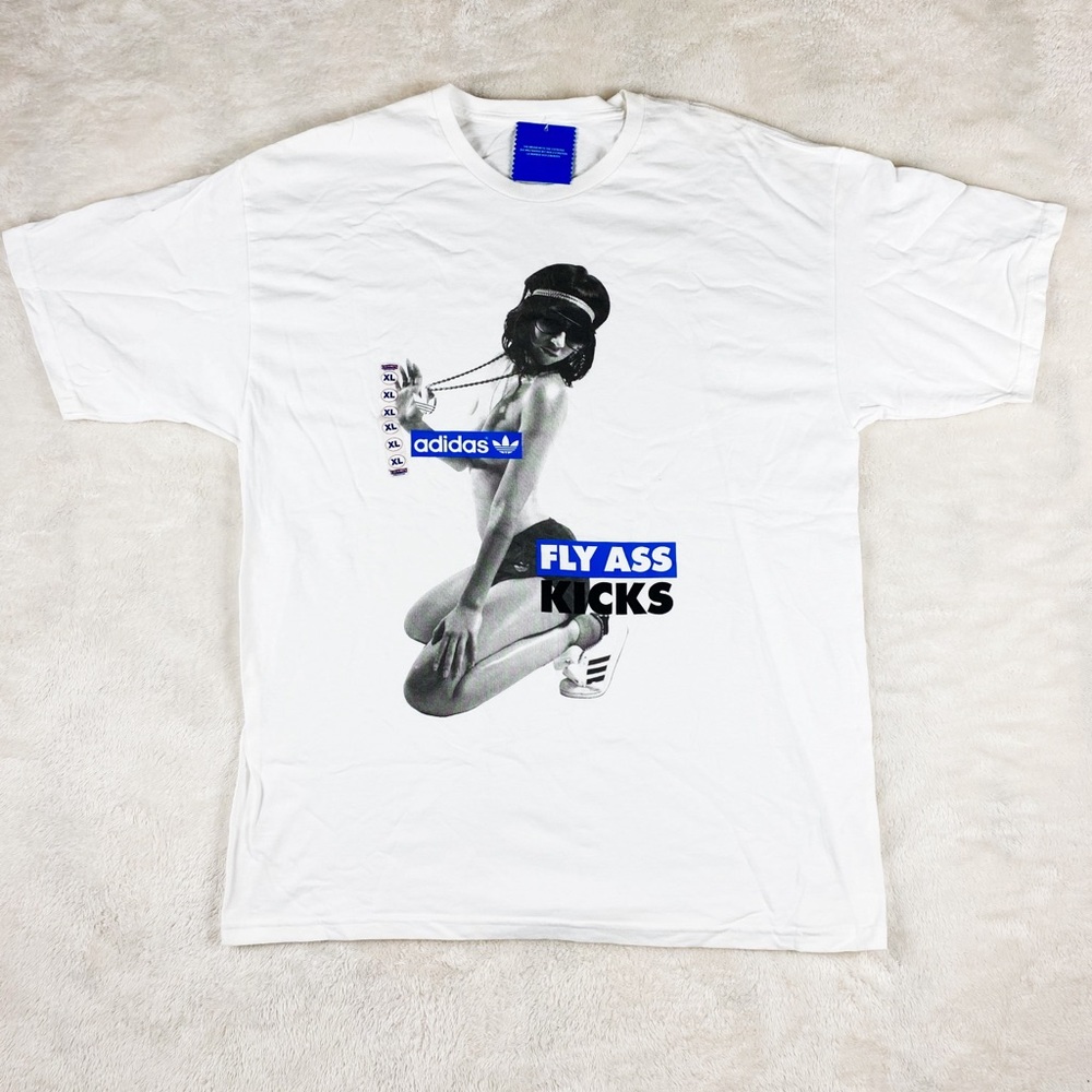 Adidas Originals Fly *** Kicks White T-Shirt Size XL Brand New with Tags Rare
